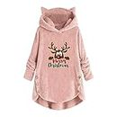 HRAPDA Black Fashion Friday Angebote 2023 Winter Clothes For Women 2023 Fashion Plus Size Long Sleeve Warm Comfy Fuzzy Fleece Coats Hoodies Pullover Jackets