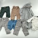 Zara Bottoms | Bundle Lot Baby Boy 9-12m Clothes 7 Pieces Zara ,H&M Baby Gap, Crazy 8,Old Navy | Color: Cream/Gray | Size: 9-12mb