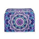 JEOCODY Toaster Cover Purple Mandala Print 2 Slice Toaster Cover with Handle Appliance Cover Toaster Dust And Fingerprint Protection/Machine Washable