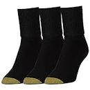 Gold Toe Lot de 3 paires de chaussettes décontractées pour femme, Noir, 9-11 (Shoe Size 6-9)