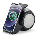 CENSHI Wireless Charger with Bluetooth Speaker,Fast Wireless Charging Station for iPhone 15 14 13 12 11 Pro Max XR XS 8 Plus Samsung Galaxy S23 S21 S20 Note 20 10 Google LG etc