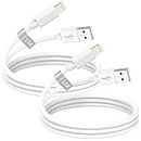 Cable iPhone 1M 2Pack[Certificado Apple MFi ], Cable Cargador iPhone Cable Lightning USB Cable iPhone Carga Rápida Cable USB iPhone para iPhone 14 13 12 11 Pro Max Mini XS XR X 8 7 6S Plus 5S