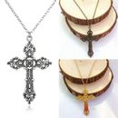 Baroque Cross Necklace Pendant Men Women Religious Vintage Gothic Jewelry`,-