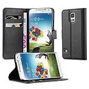 cadorabo Coque pour Samsung Galaxy S5 / S5 Neo en Noir DE Jais - Housse Protection avec Fermoire Magnétique, Stand Horizontal et Fente Carte - Portefeuille Etui Poche Folio Case Cover