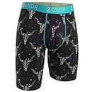 2UNDR Mens Swing Shift 9" Boxer Long Leg Underwear Limited Edition Colors, Santa Fe, X-Large