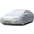 Qoosea Car Cover for Sedans up to 490cm Waterproof All Weather 6 Layers Full Cover with Zipper Door Hail UV Snow Wind Protection Indoor Outdoor Full Car Covers for Automobiles
