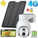 4G LTE Mobile Security Camera Outdoor Solar Powered 3MP PTZ Camera with SIM Card