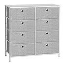 SONGMICS Storage Dresser with 8 Easy Pull Fabric Drawers for Closets, Nursery, Dorm Room ULTS24W