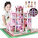 Casa delle Bambole, Giocattoli Bambina 3 Anni 4 Anni,Casa dei sogni con bambola e luci,Princess Regalo per Bambini 3-10 Anni…