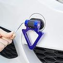 SUKICHI Dummy Tow Hook Universal Bumper Trailer Tow Hook Car Decor Towing Belt Car Bumper for Car Truck SUV, Triangle Shaped (Only for Decoration) (Blue)