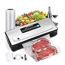 INKBIRD INK-VS02 Vacuum Sealer Machine with Seal Bags and Starter Kit Dry/Moist/Pulse/Canister Four Sealing Modes Built-in Cutter LED Indicator Light Low Noise 8X Longer Food Preservation