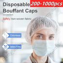 1000PCS Disposable Hair Nets Bouffant Cap Elastic Dustproof Head Cover White
