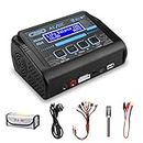 HTRC C150 LiPo Charger RC Charger Discharge with Balancer 150 W 10 A for LiPO Lilon Life LiHV NiMH NiCD PB Smart Battery, Built-in Power Supply and Fan