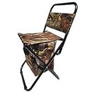 LiChA Folding Chair Outdoor Folding Chair Portable Chair Fishing Multi-Functional Insulation with Cooler Bag Stool Foldable Fishing Chair