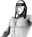 Neck Harness for Weight Training - Neck Exercise Equipment for Neck Workout, Resistance Training and Weight Lifting - Adjustable Heavy Duty Head Harness with Steel Chain and Double D Rings (Black)