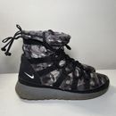 Nike Roshe One Hi Black Camo Print Winter Boots Women's Size 9 807425-001