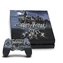 Head Case Designs Official Harry Potter Castle Graphics Vinyl Skin Gaming Sticker Decal Cover Compatible with Sony Playstation 4 PS4 Console and DualShock 4 Controller Bundle