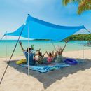 Cool Cabana Beach Tent 10 X 9Ft Sun Shelter Beach Canopy UPF50+ Outdoor Shade fo