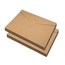 Funny live 10 Pcs A4 Kraft String Envelope File Folders Organizer for Projects | Contracts | Bills | Meeting Documents Pockets Office Supplies (Horizontal Version A4)