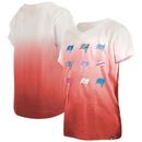 Youth New Era Red Tampa Bay Buccaneers Multi Logo Ombre V-Neck T-Shirt