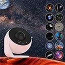 Planetarium Star Projector, CLUHERTVY Milky Way Sky Projector with 12 Film Discs, Starry Sky Night Light Projector Lamp, Moon Night Light for Kids Adults Ceiling Bedroom, Party