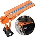 TOOENJOY Universal Fit Car Door Step, Foldable Roof Rack Door Step Up on Door Latch, Supports Both Feet, Easy Access to Rooftop for Most Car, SUV, Truck, Max Load 400 lbs (Orange)