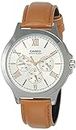 Casio Men Leather Analog White Dial Watch-Mtp-V300L-7A2Udf (A1690), Band Color-Brown