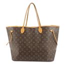 Authentic Louis Vuitton Monogram Neverfull GM Tote Bag Brown M40157 Used F/S