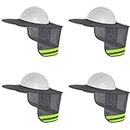 4 Pack Hard Hat Sun Shade - Full Brim Mesh Hard Hat Sun Shield Neck Sunshade with Reflective Strip Hard Hat Sun Visor for Hard Hat Accessories (Gray)
