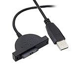 LipiWorld® USB 2.0 to 7+6 13Pin Slimline SATA Laptop CD/DVD ROM Optical Drive Adapter Cable – Black 35cm