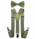 Beige Color toddler bow tie and suspenders set for baby, 5 to 6 years old boy