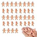 36Pcs Tiny Plastic Babies Mini Baby Shower Games for Birthday Party Decorations Cake Topper Decorations Baby Gifts Ice Cube Games Pendant Accessories Halloween Dolls Decorations