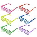 jojofuny 50pcs Funny Sunglasses Shutter Shades Novelty Eyewear Glasses for Kids Funny Birthday Neon Party Favors Supplies