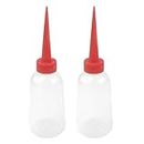 Hesch 9 Plastic Squeeze Bottles – pack of 2, White; Clear
