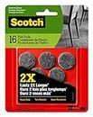 Scotch Heavy Duty Felt Pads for Furniture, 16 Round Felt Pads, 1", Grey (SP872-NA)