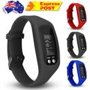 Fitness Tracker LCD Digital Pedometer Walking Step Calorie Counter Wrist Watch
