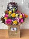 Stunning Bouquet Delivery, Fresh Flowers with Prime Next-Day Delivery - Perfect for Birthdays, Special Event- Includes Hand-Tied Flowers and Gift-Wrapped Birthday Balloon.