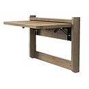Wall Mounted Fold Down Desk Multifunctional Writing Workstation Table with Storage Shelves Folding Wall Desk for Kids(53.5X37cm/21”X14.5”,Natural 02)