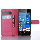 Microsoft Lumia 650 Wallet Case, Premium PU Leather Flip Folio Wallet Case with Card Slot, Stand Holder and Magnetic Closure [TPU Shockproof Interior Case] Compatible with Microsoft Lumia 650