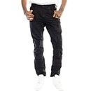 Smoke Rise Men's Fashion Rip and Repair Semi Basic Denim Jeans with Stretch (40/32, Rip Jet Black)