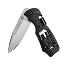 Kershaw Select Fire Multi-Function Pocket Knife, 4-piece Bit Set and Driver, 3.4" 8Cr13MoV Steel Blade, Manual Washer Folding EDC,Black