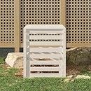Home & Garden - Compostador de compostaje para jardín y césped, color blanco, 63,5 x 63,5 x 77,5 cm, madera maciza de pino