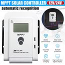 MPPT Solar Panel Regulator Battery Charge Controller LCD Auto Dual USB 12V/24V