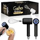 GOCHA Gadgets | Hand Whisk Electric | 3 Speed Handheld Mixer | Two Whisk Mount Baking Mixer | Cordless Electric Hand Mixer For Eggs, Soups, Cream, Batters | Portable, Wireless & Rechargeable (Black)
