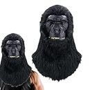 itrimaka Black Gorilla Headgear - 2023 New Horror Full Head Animal Face Covers, Halloween Gorilla Ma-sk para disfraces cosplay