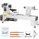 CXRCY 12" x 18" Wood Lathe, Benchtop Wood Lathe Machine 3/4 HP Infinitely Variable Speed 650-3800 RPM with Goggle & 3 Chisels for Woodworking, Woodturning