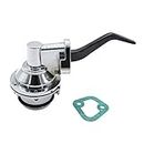 Layfuz Two Valve Mechanical Fuel Pump 6 PSI 1/4in NPT Inlet/Outlet Replacement for Ford SB 221-351 V8 Engine Chrome
