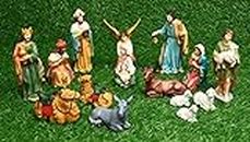 KariGhar® 15 pcs Nativity Set/Crib Set Perfect for Christmas Gifting & Decoration Pack Mary,Joseph,Baby Jesus, Angel, 3 Wise Men, The Shepherd & The Animals, 6 Inch Idols Set Multicolor