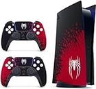 NexiGo PS5 Skin for Playstation 5 Compatible, Premium 3M Vinyl Cover Skins Wraps for PS5 Disc Edition Console and PS5 Controller Stickers [Regular PS5 Disc Edition] Spider - Man