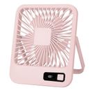 Fresh Fab Finds Portable Rechargeable Mini Fan: LCD Display, Adjustable Speed, Strong Airflow - Pink